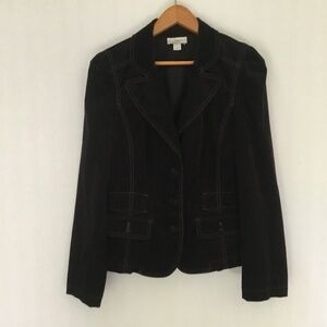 Ann Taylor Loft Black Corduroy Jacket Women’s Size 6
